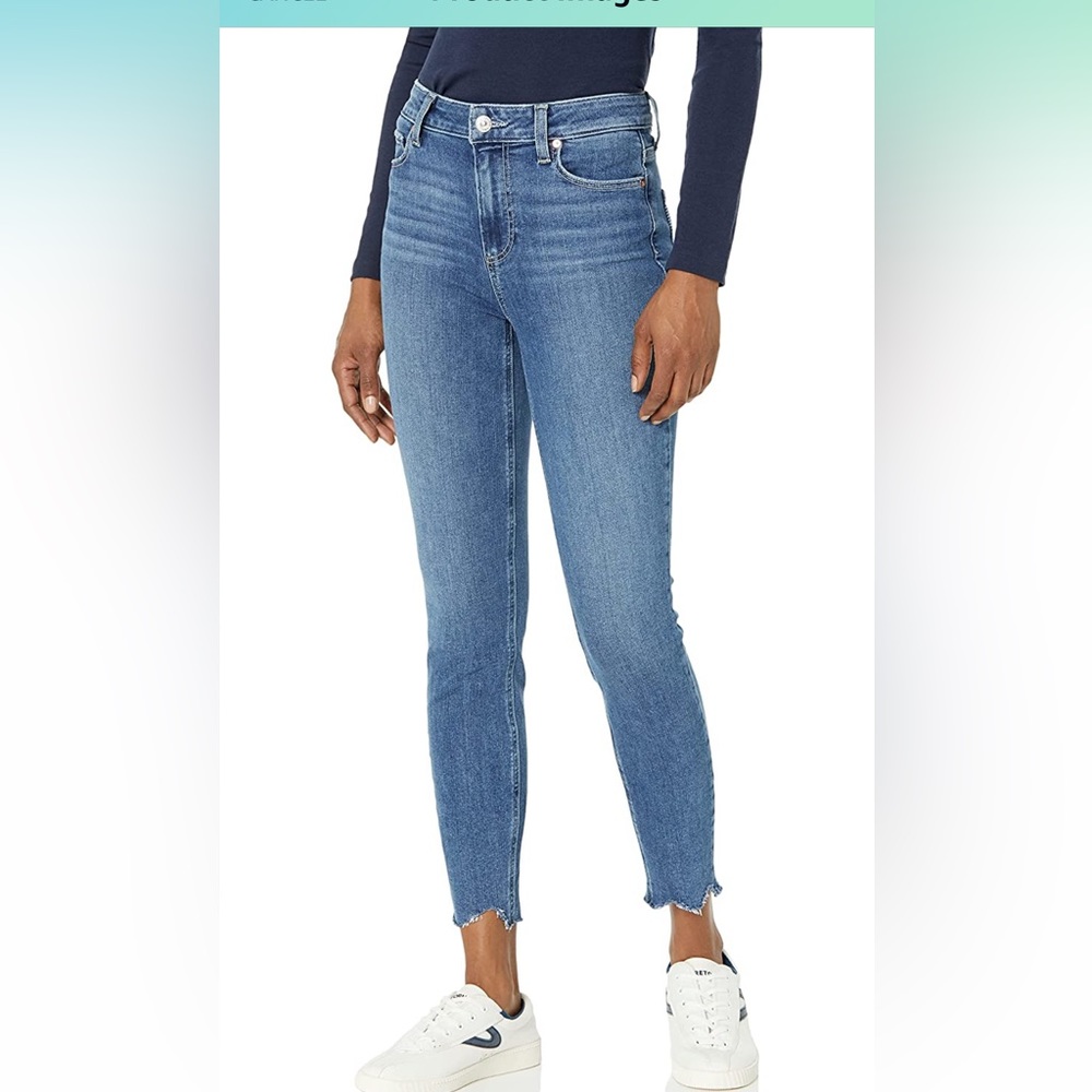 PAIGE Hoxton Crop High Rise in Antwerp Ragged Frayed Hem